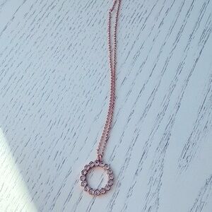 Kate Spade♠️Full Circle Pendant Necklace Rose Gold